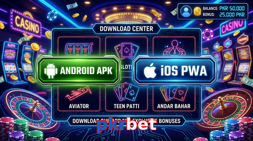 Main screen of Pkrbet download page for PK players